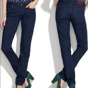 Madewell rail straight skinny’s.